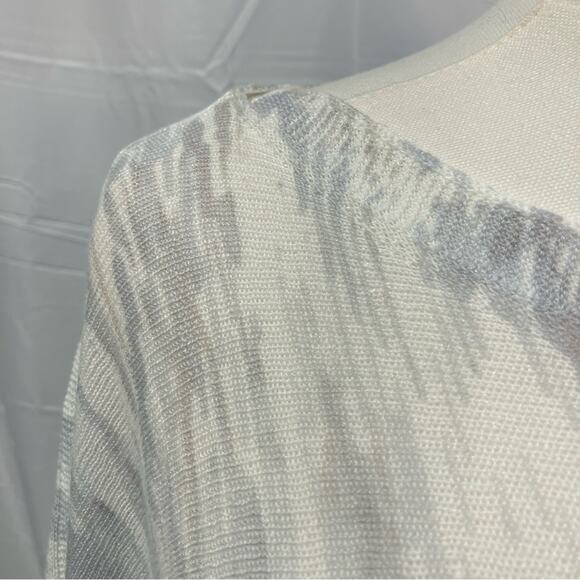 J.‎ Jill Linen Artsy Poncho One Size Coastal Clean Girl Beachy Boho Fringe - Picture 3 of 13